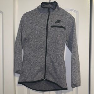 Nike fleece grey full zip jacket size XSMALL